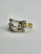 Load image into Gallery viewer, 1022: Vintage:: 9ct Gold Pink Morganite Diamonds Cocktail Ring- FAB
