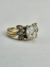 Load image into Gallery viewer, 1022: Vintage:: 9ct Gold Pink Morganite Diamonds Cocktail Ring- FAB
