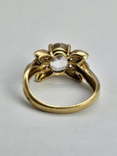 Load image into Gallery viewer, 1022: Vintage:: 9ct Gold Pink Morganite Diamonds Cocktail Ring- FAB
