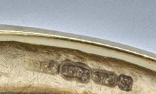 Load image into Gallery viewer, 1241: Vintage ;Rare 9ct Gold Blue, Green &amp; White Diamonds Dress/Stacker Ring
