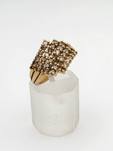Load image into Gallery viewer, 1082: Vintage: 9ct Gold 35 Champagne Diamonds (1ct) Cocktail Ring- sparkling beauty
