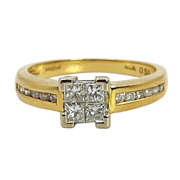 Vintage: 18ct Gold Diamond Dress Ring