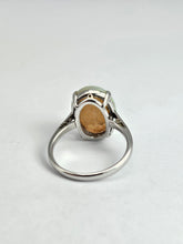 Load image into Gallery viewer, 1148: Vintage; 9ct Gold Large White Cabochon Cut Opal Ring
