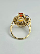 Cargar imagen en el visor de la galería, 1211: Vintage: 9ct Gold Multi-Gem Cocktail Ring- quite extraordinary
