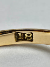 Load image into Gallery viewer, 1442: Vintage; 18ct Gold Ruby Diamonds Three Stone Ring
