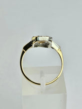 Cargar imagen en el visor de la galería, 1146: Antique: Art Deco White Opal 12 Diamonds Geometric Set Ring- old, authentic, beautiful
