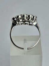 Load image into Gallery viewer, 1202: Vintage; 18ct White Gold Art Deco Style Diamonds Cluster Ring- high calibre, sparkling natural diamonds
