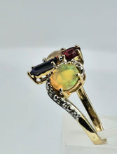 Load image into Gallery viewer, 1213: Vintage: 9ct White Gold Abstract Cocktail Cluster Ring- outrageous
