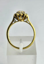 Load image into Gallery viewer, 1513: Vintage: 18ct Gold White Opal Diamonds (0.3ct) Floral Cluster Ring- From 1978
