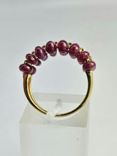 Load image into Gallery viewer, 1520: Vintage: 18ct Gold Rubies Diamonds Tiered Cocktail Ring
