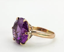 Cargar imagen en el visor de la galería, 1530: Vintage: 14ct Gold Egyptian Round Cut Alexandrite Dress Ring- a rare find
