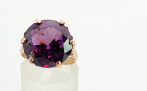1530: Vintage: 14ct Gold Egyptian Round Cut Alexandrite Dress Ring- a rare find