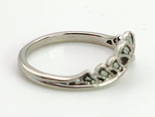Load image into Gallery viewer, 1153: Vintage: Rare Palladium Mixed-Cut Diamonds Stacker Ring- natural, sparkling beauty
