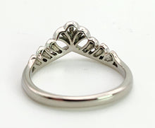 Load image into Gallery viewer, 1153: Vintage: Rare Palladium Mixed-Cut Diamonds Stacker Ring- natural, sparkling beauty
