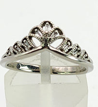 Load image into Gallery viewer, 1153: Vintage: Rare Palladium Mixed-Cut Diamonds Stacker Ring- natural, sparkling beauty
