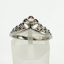 Load image into Gallery viewer, 1153: Vintage: Rare Palladium Mixed-Cut Diamonds Stacker Ring- natural, sparkling beauty

