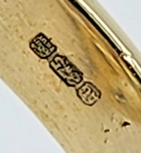 Load image into Gallery viewer, 0404: Vintage: Statement 9ct Gold Marquise Cut Yellow Citrine 14 Diamonds Openwork Ring
