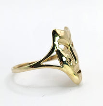 Load image into Gallery viewer, 1336: Vintage: 9ct Gold &quot;Theatrical Mask&quot; Ring- a fun conversation piece.
