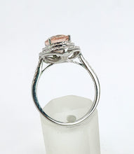 Cargar imagen en el visor de la galería, 1733: Vintage: 14ct Gold Pink Morganite 70 Diamonds Cocktail Ring- simply gorgeous
