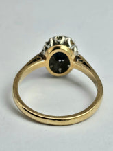 Cargar imagen en el visor de la galería, 1745: Vintage: 9ct Gold French Blue Sapphire Diamonds Cluster Ring- From 1975
