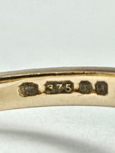 Cargar imagen en el visor de la galería, 1745: Vintage: 9ct Gold French Blue Sapphire Diamonds Cluster Ring- From 1975
