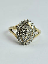 Load image into Gallery viewer, 1751: Vintage: 9ct Gold 38 Diamonds (Baguette &amp;  Round Cut) - natural, sparkling beauty
