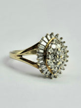 Load image into Gallery viewer, 1751: Vintage: 9ct Gold 38 Diamonds (Baguette &amp;  Round Cut) - natural, sparkling beauty
