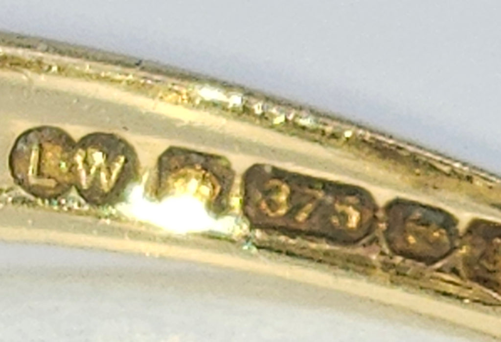 Vintage: 9ct Gold Blue Sapphire & Diamond Flowerhead Ring — From 1975