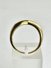 Load image into Gallery viewer, 1380: Vintage: 9ct Gold Rubies Diamonds Crossover Ring- sparkling symmetry
