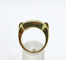 Load image into Gallery viewer, 1708: Vintage: 18ct Gold Blue Sapphires Diamonds Statement Ring- incredible piece
