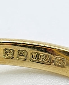 9094 : Vintage: Exceptional 18ct Gold Ceylon Blue Sapphire Diamonds Diana Cluster Ring- From 1982