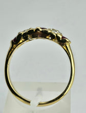 Load image into Gallery viewer, 1602: Vintage &amp; Old 18ct Gold Rubies Diamonds Ring
