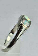 Load image into Gallery viewer, 1800 : Vintage: Platinum Opals Diamonds Dress Ring- perfectly proportioned beauty.
