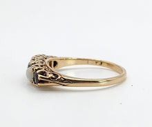 Cargar imagen en el visor de la galería, 1623: Vintage: 9ct Gold Opals &amp; Garnets Dress/Stacker Ring- From 1963, very pretty.

