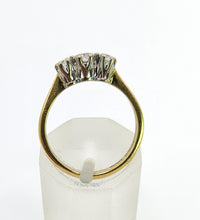 Load image into Gallery viewer, 1647: Vintage: 18ct Gold Round Full Cut Diamonds (0.38ct) Trilogy Ring- sparkling natural diamonds
