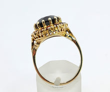 Load image into Gallery viewer, 0466: Vintage; Statement 9ct Gold Garnets Cluster Ring -From London 1974
