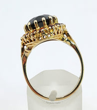 Load image into Gallery viewer, 0466: Vintage; Statement 9ct Gold Garnets Cluster Ring -From London 1974
