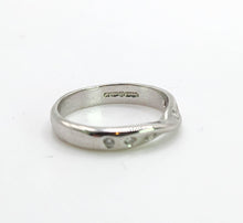 Load image into Gallery viewer, 1654: Vintage:&nbsp; Platinum Diamond Stacker Band- crisp, clean, eye candy.

