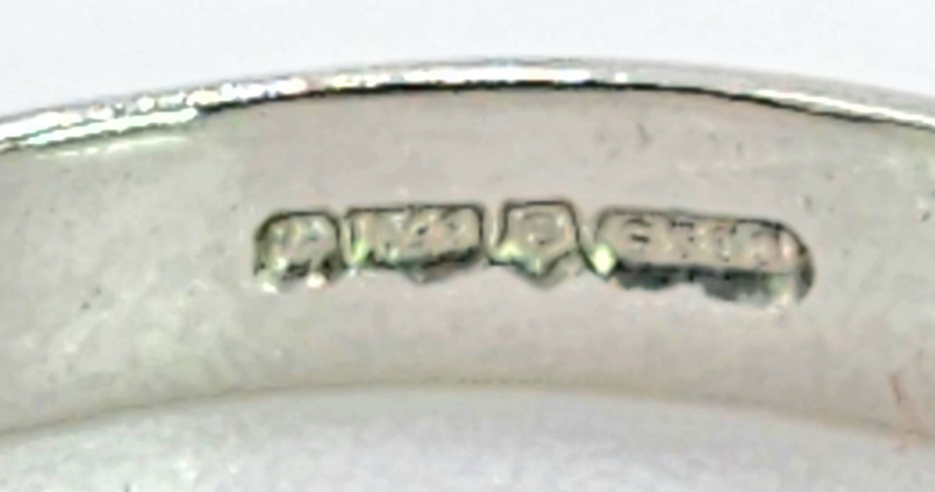 1654: Vintage:&nbsp; Platinum Diamond Stacker Band- crisp, clean, eye candy.