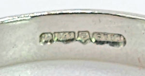 1654: Vintage:&nbsp; Platinum Diamond Stacker Band- crisp, clean, eye candy.