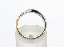 Load image into Gallery viewer, 1654: Vintage:&nbsp; Platinum Diamond Stacker Band- crisp, clean, eye candy.
