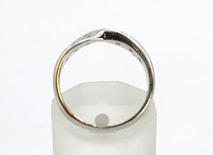1654: Vintage:&nbsp; Platinum Diamond Stacker Band- crisp, clean, eye candy.