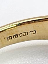 Load image into Gallery viewer, 1663: Vintage: 9ct Gold Rubies Diamonds Crossover Ring- classic design.
