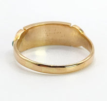 Load image into Gallery viewer, 0365: Vintage; 9ct Gold Turquoise Seed Pearls  Tiered Ring- From 1948
