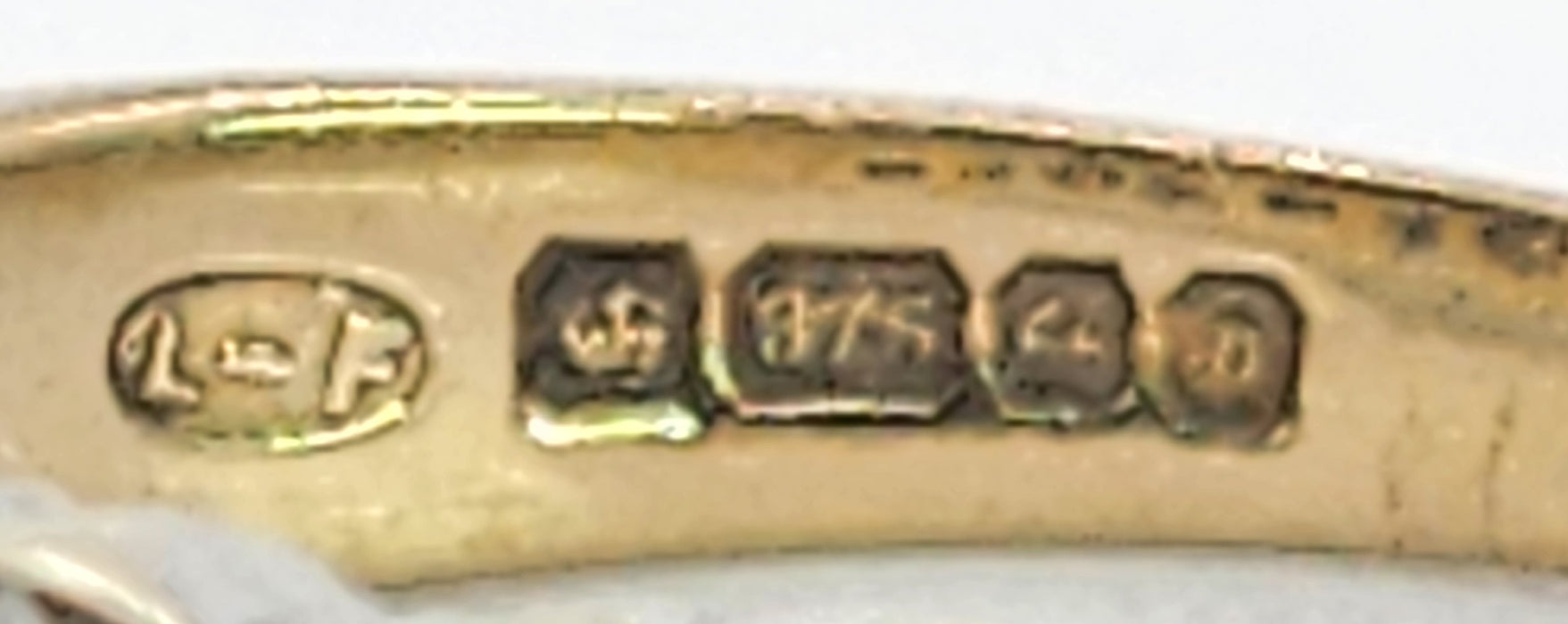 Vintage: Rare 9ct Yellow Gold Blue Sapphire & Diamond Tiered Dress Ring — From 1978