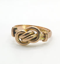Load image into Gallery viewer, 1566 Antique: 9ct Rose Gold Lovers Knot Ring - From 1915 WW1
