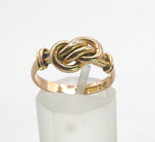 Load image into Gallery viewer, 1566 Antique: 9ct Rose Gold Lovers Knot Ring - From 1915 WW1
