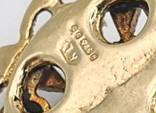 Load image into Gallery viewer, 1595: Vintage: 9ct Gold Turquoise Pearl Floral Pendant -From 1972
