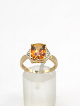 Load image into Gallery viewer, 1547: Vintage: 9ct Gold Mystic Topaz Diamonds Ring - lovely colours
