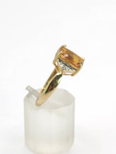 Load image into Gallery viewer, 1547: Vintage: 9ct Gold Mystic Topaz Diamonds Ring - lovely colours
